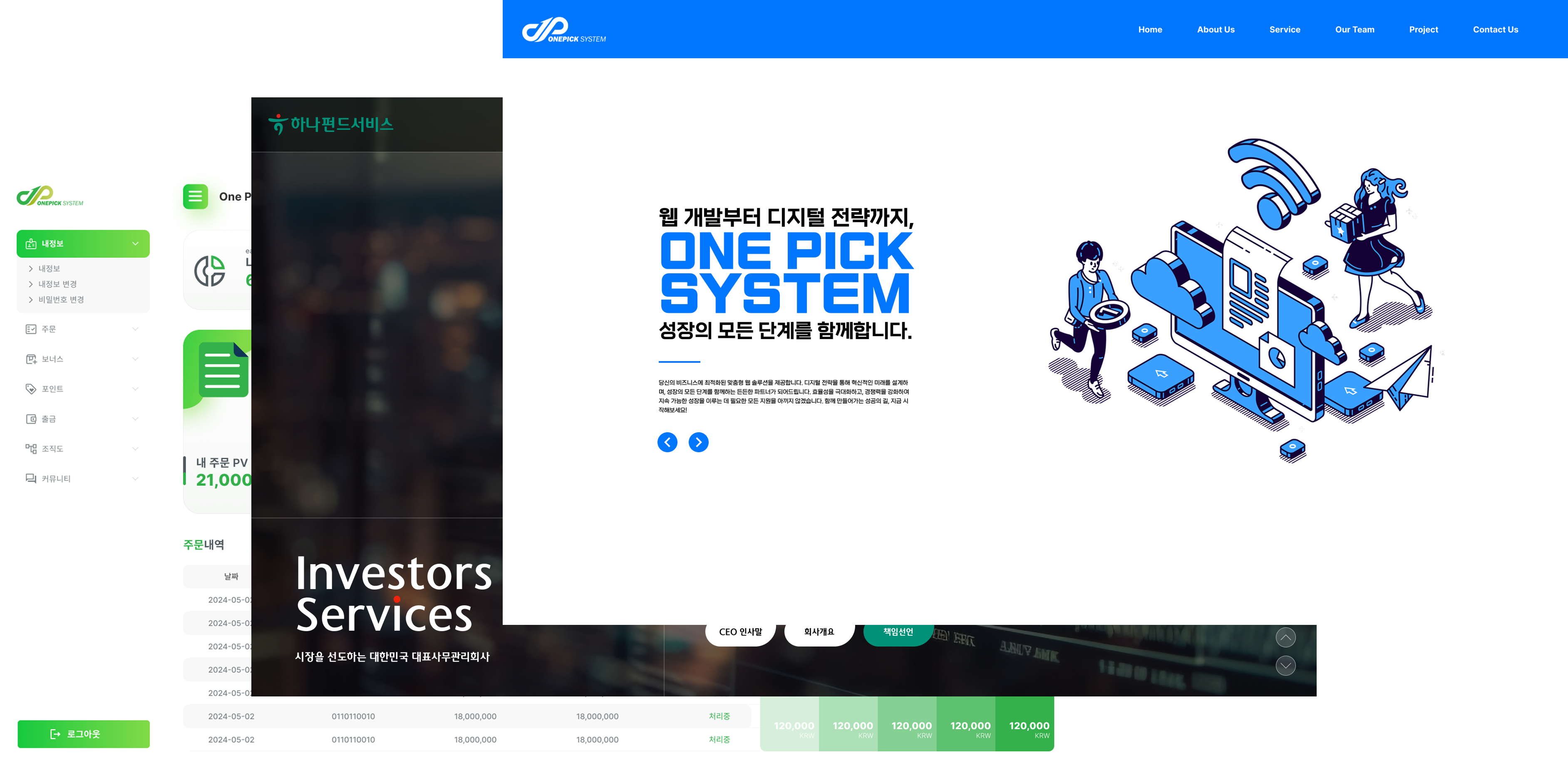 원픽시스템 portfolio work